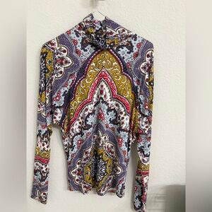 Free People Multicolor Paisley Blouse